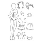 Julie Nutting - Zoe Doll Cling Stamp Prima Marketing Mixed Media 913564