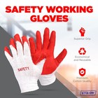Premium Non-slip Red Latex Rubber Palm Coated Work Safety Bulk Pack