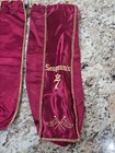 5 Pc Seagram s 7   Golden Gin Red Satin  3pc  And Gold  2  1857-1957 Bottle Bags