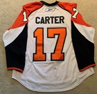 Jeff Carter Philadelphia Flyers Game Worn Jersey -loa - Matched -nice Repairs    