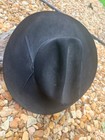 Premium Vintage Resistor Black Felt Cowboy Hat Size 7 1 4