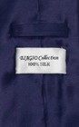 Biagio 100  Silk Necktie Extra Long Solid Navy Blue Color Mens Xl Neck Tie