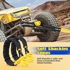 20ft Kinetic Recovery Tow Rope Heavy Duty Energy Rope Atv With 2 Soft Shackles