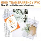 16 Pack Badge Holder  Vertical Duty Id Holder  Waterproof Clear Resealable Pl   