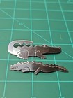 Sterling Silver Alligator   Crocodile Brooch Pin Anne Harvey Mexico 925 Set 