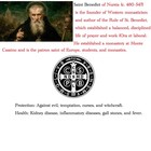 Mendel Mens Catholic St Saint Benedict Cross Ring Stainless Steel Exorcism Medal