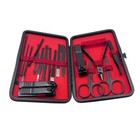 18 Piece Manicure Pedicure Nail Care Set Cutter Cuticle Clippers Kit Black