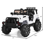 12v Kids Ride On Truck Car W   Remote Control Mp3 Music Led Lights White