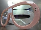 Oversized Classic Vintage Retro Style Clear Lens Eye Glasses Pink   White Frame