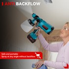 Cordless Paint Sprayer 1200ml Hvlp Spray Paint Gun With 2 Batteries For Diy Work
