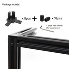 Blccloy 8pcs 2020 Aluminum Extrusion T Slot Corner Bracket 20 Series Extruded   