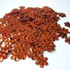 Sequins Orange Daisies flowers 6 Petals 15mm  100 Pieces