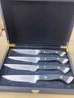 Brand New Longhorn Steakhouse Steak Knives  Set Of 4 With Wood Case