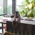 Mysterious Hooded Reaper Resin Figurine  Gothic Seated Statue  Desk shelf Decor