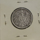 1914 F German 1 Mark Silver Coin Unc Y-18