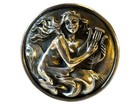 Henryk Winograd Repousse Paperweight 999 Silver Sea Nymph Mermaid  please Read 