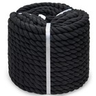 Natural Twisted Cotton Rope 3 4 Inch X 100 Feet - Thick Black Rope For Swing    