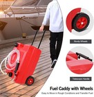 Portable Fuel Caddy Tank W  Fluid Transfer Siphon Pump Gasoline Diesel 13 Gallon