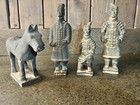 Vintage 6 5  Chinese Terracotta Army Warriors  Figures Statues Set Of 4