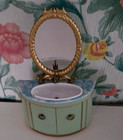 Ideal Petite Princess Dollhouse Vanity Mirror   Sink Vintage 1965