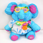 Vtg 1987 Fisher Price The Wild Puffalump  Blue Elephant  W  Sunglasses Hawaii