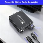 Analog To Digital Audio Converter  Rca To Optical   3 5mm Aux Jack Toslink