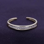 14k Yellow Gold Plated Adjustable Toe Ring 1 7ct Round Cut Lab Created Diamond