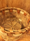 Antique Wicker Splint Open Basket Hand Woven - 8  X 4 1 2  - Canada
