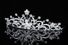 Floral Bridal Headpiece Crystal Rhinestone Prom Wedding Tiara V729