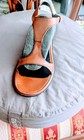 Vintage Italian Gatsby Style Sandals Eu 36 With 1920s Art Deco Element T-straps