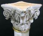 Vintage Pair 23 5  Painted Carved Wood Corinthian Columns Architectural Elements