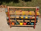 Vintage American Wood Croquet Set By Adirondack Dolgeville Ny