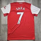 Bukayo Saka  7 Signed Autograph Arsenal 2022-2023 Home Jersey Beckett Bas Coa