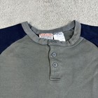 Rasco Fr Shirt Mens Medium Gray Navy Two Tone Flame Resistant Henley Work Cat2