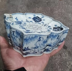 Rare Chinese Antqiue Collectable Art Hand Blue White Porcelain Saucer