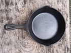 Vintage Three Notch Lodge No  4 Cast Iron Skillet