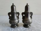 Vintage Heavy  Salt   Pepper Shaker Set Marked Godinger Silver Art Co  Ltd 
