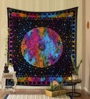 Indian Wall Hanging Tie Dye Zodiac Mandala Home Decor Cotton Queen Tapestry Us