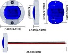 4 Pcs Round Marine Blue Led Boat Night Fishing Deck Stern Transom Courtesy Light