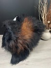 Natural Icelandic Sheepskin Rug - Black   Brown Genuine Sheepskin Pelt Pet Throw