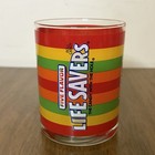 Life Savers Rocks Glass Roll Candy Five Flavor Stripe Tumbler 4      Rare Glassware