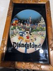 Vintage Disneyland Hand Painted Glass Portal With Original Frame Collectable