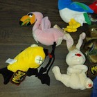 Series 2 Meanies Beanie Plush Lot Of 10 - Vintage Stuffed W Tags Free Shipping