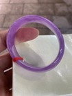5 Pcs Excellent Chinese Lavender Jade Jadeite Oval Bangle Bracelets