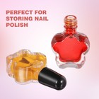12pcs Nail Vial Container Transparent Nail Polish Bottles Nail Polish Dispenser