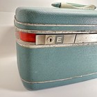 Rare Samsonite Silhouette Vintage Turquoise Train Vanity Travel Case With Key