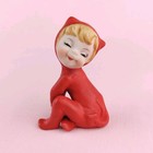 Vintage 1970s Lil Devil George Good Josef Originals Red Pixie Girl Figurine Rare