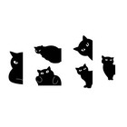 6pcs set Cute Black Cat Bookmarks Funny Magnet Student Office Stationery Tool