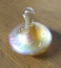 Vintage Art Glass Decorative Perfume Bottle With Stopper Signed And Dated 98