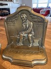 Antique Usa J b  Jennings Brothers Abe Lincoln Seated Bench Bookends J b  2470